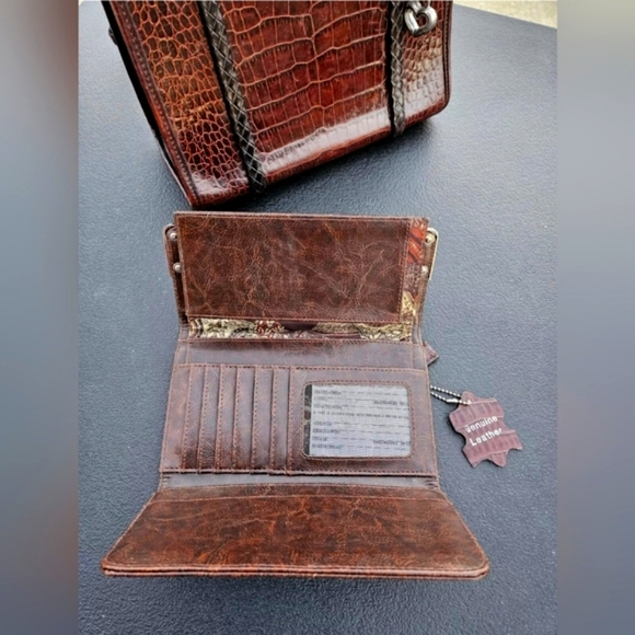 Brighten Unique Vintage Featured in Ad Inserts Leather Luxury Purse Bag Tote Set - Picture 12 of 16